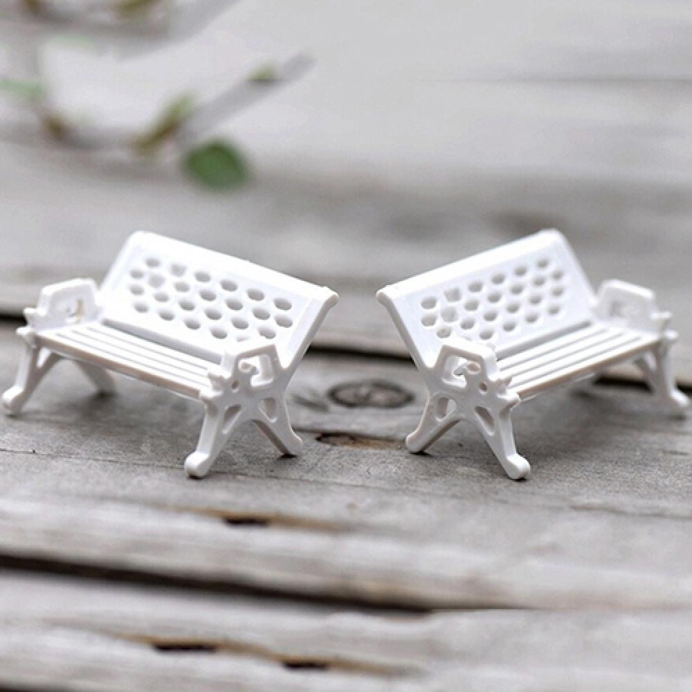Woodworking Resin - 2 ชิ้น Mini Park Seat Bench