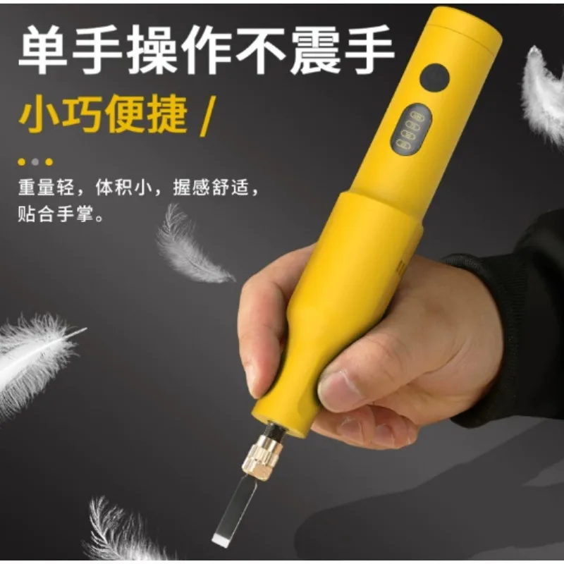 Wood Chisel Set - เครื่องแกะสลักแบบพกพา ใช้แบตเตอรี่ลิเธียม พร้อมชุดสิ่วครบชุด เครื่องมือไฟฟ้าขนาดเล็กสำหรับแกะสลักไม้ เหมาะสำหรับงานแกะสลักรากบอนไซ งานช่างไม้