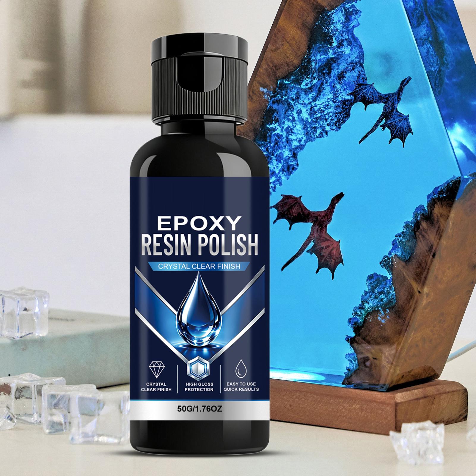 Woodworking Resin - น้ำยาเคลือบเงาอีพ็อกซี่เรซินสำหรับโต๊ะ สารขัดเงาเรซิน ฟื้นฟูความเงางามอย่างรวดเร็ว สำหรับงานศิลปะเรซิน งานไม้ และงานฝีมือ