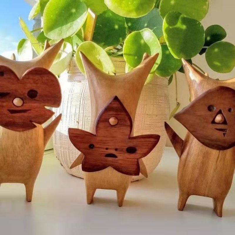 Woodworking Resin - 1/2/3pcs ไม้ Korok รูปปั้นตกแต่งบ้านหัตถกรรมหัตถกรรมสําหรับคนรักเกม Zelda Breath
