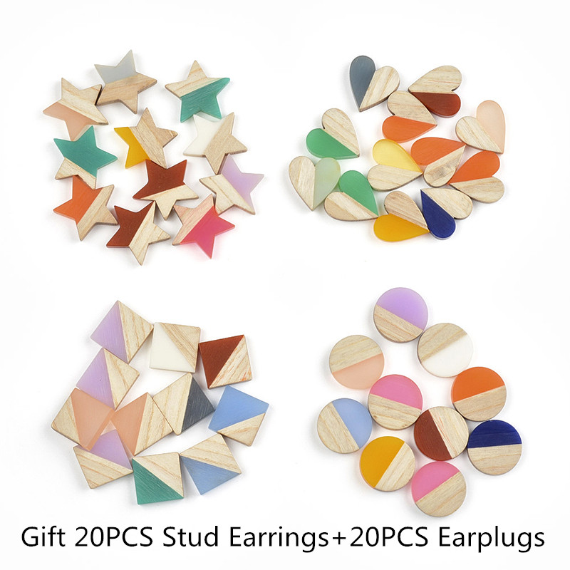 20PCS รอบดาวหัวใจเครื่องประดับ - Woodworking Resin บทวิจารณ์และราคา